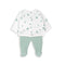 Babybol 2 Piece Outfit - White / Green Flowers